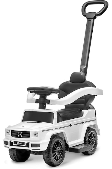 Colorland Mercedes-Benz AMG Push Car with Handle White - Ride-On Car for Kids (Ages 1-3)
