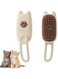 AMXGPT Steamy Cat Brush-3 In1 Cat Steamy Brush，Self Cleaning Cat Steamy Brush, Massages and Cleanses Steam Cat Comb for Removing Tangled and Fluffy Hair(White)
