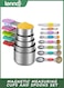 Magnetic Measuring Cups and Spoons Set-Heavy Duty 304 Stainless Steel&iuml;&frac14;&OElig;Double Measurement Markings&iuml;&frac14;&OElig;Set of 16 with Leveler for Measure Dry and Liquid Ingredients