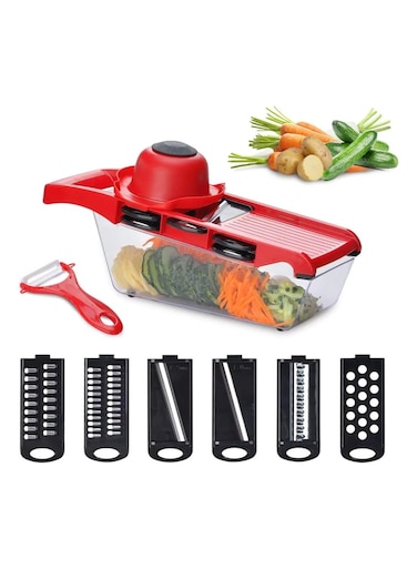 Vegetable Cutter with 9 Multifunctional Mandolin Onion Blades Time Saver Vegetable Kitchen Food Chopper Potato Salad Container