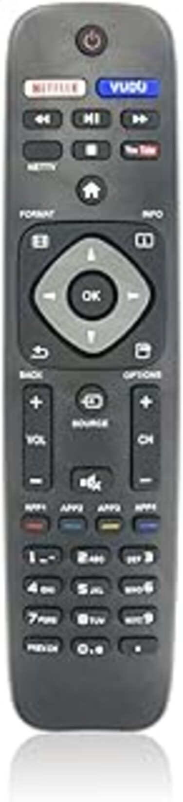 JISOWA Replacement Remote Control Universal for Philips Smart TV NH500UP URMT41JHG006 URMT41JHG003 58PFL4609/F7 55PFL5601/F7 55PFL5402/F7 49PFL4909/F7 55PFL6900/F7 55PFL5703/F7 43PFL5603/F7