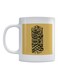 Calligraphy Art Printed Mug White/Yellow/Black