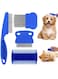 4 Pcs Flea Lice Comb for Cats Dogs, Dog Cat Grooming Comb Pet Tear Stain Remover Combs Fine Tooth Grooming Removal Too Dematting Comb for Dogs Cats, for Small, Medium, Large Pets Hair (4 Styles)