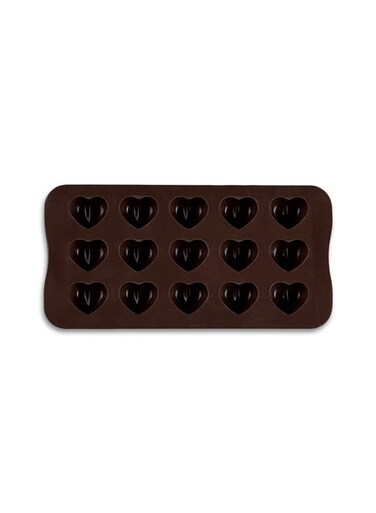 Heart Shaped Chocolate Mould Brown 20.5x10.3x1cm