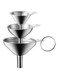 ZHANGNA Funnels, 3pcs Stainless Steel Cone Funnel Pour Oil Wine Liquid Hopper Kitchen Home Tool Kitchen Tools &amp; Gadgets Durable Mini Funnel
