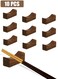 10 Pcs Wooden Chopstick Rests and Holders for Home, Hotel, Resta, urant Natural Premium Chopsticks Holders, Spoon Fork Knife Stand Rack Set