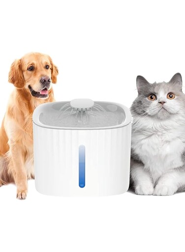 Kameety Cat Water Fountain, 3L Automatic Pet Water Fountain with LED Light, Healthy &amp; Hygienic Drinking Bowl, Super Quiet Filters for Cats, Dogs, Multiple Pets