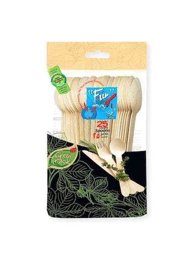 Wooden Spoon Set Pack Of 25 Beige
