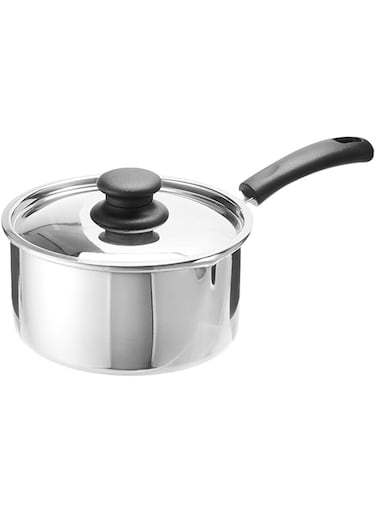Raj Aluminium Saucepan With Cover, Large , Silver, 19.5 Cm, KSP00L, Tea Pan , Rice Pan , Sauce Pan , Milk Pan , Coffee Pan