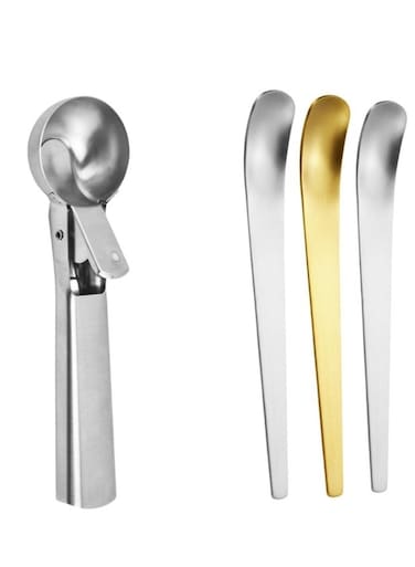 Steel Ice Cream Scoop and Three Stainless Steel Small Ice Cream Scoops Dessert Scoops