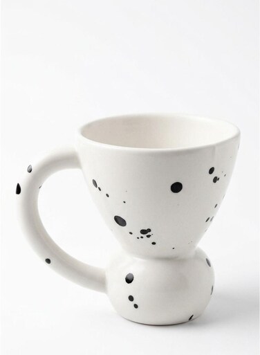 Ceramic Mug 350Ml Black/White