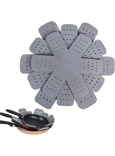 Lomeshow Pan and Pot Protectors, Larger &amp; Thicker Pan Protectors with Stars, Set of 12 and 3 Different Sizes, Pot Protectors for Stacking and Protecting Your Cookware Avoid Scratching
