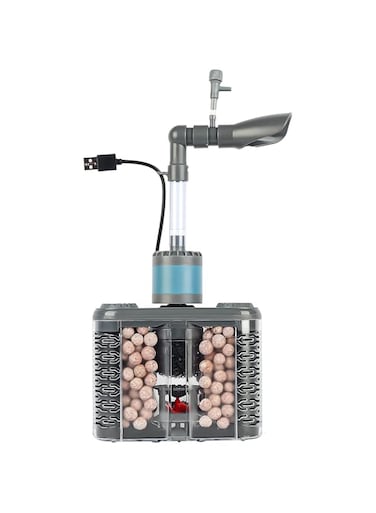 Joyzzz Small Aquarium Filter, Adjustable in-Tank Filter with 1W Water Pump, Internal Aquarium Filter, Coldwater Tropical Tank, Silence Aquarium Sponge Filter with Bio Balls for 12-80 L Fish Tank
