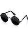 Xuniea Dog Sunglasses Retro Pet Glasses Classic Round Dog Glasses Metal Cat Puppy Eye Wear Hippie Costumes for Cats and Dogs, Black