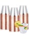 KASTWAVE 50 Pcs 9oz Disposable Plastic Cups, Clear Cups with Elegant Rose Gold Rim, Gold Cocktail Cups, Ideal for Weddings, Birthdays, Events, Plastic Party Cups