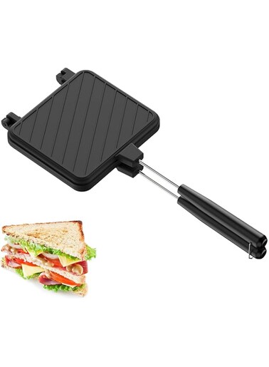 MAKINGTEC Sandwich Maker, Collapsible Mini Sandwich Maker with Non-stick Plates, Ergonomic Panini Maker, Durable Sandwich Machine for Cooking Breakfast, Grilled Cheese, Tuna Melts