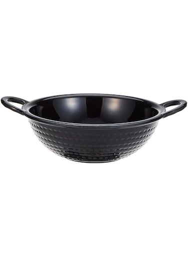 Servewell Melamine Horeca Dotted Kadai, Black, 7 Inches, H2386-02