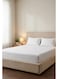Cotton 3-Piece Microfiber Super King Fitted Sheet Set &acirc;&euro;&ldquo; White Striped 200 x 200 cm with Full Elastic &amp; 2 Pillowcases