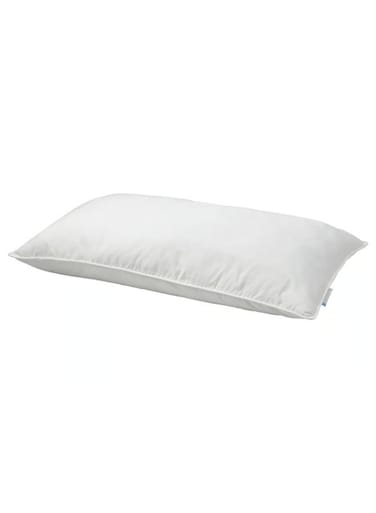 Low Polyester Pillow with Cotton Lyocell Cover, White, 50x80 cm