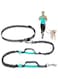 ULHYC Hands Free Retractable Dog Leash with Dual Bungees, Adjustable Waist Belt, Reflective Stitching Leash for Walking Jogging Running Hiking Biking - for Dogs Up to 150lbs