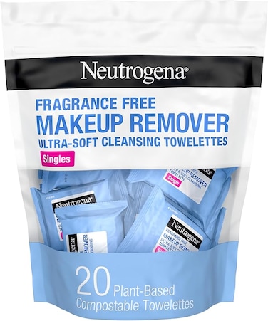 Neutrogena Fragrance Free Makeup Remover Cleansing Towelette Singles - 20 Ea, 20count