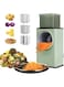 Vegetable Cutter Chopper Rotary Cheese Grater 3-in-1 Shredder Slicer Grinder Salad Maker Machine with Stainless Steel Roller Blades for Vegetable Fruit Nut