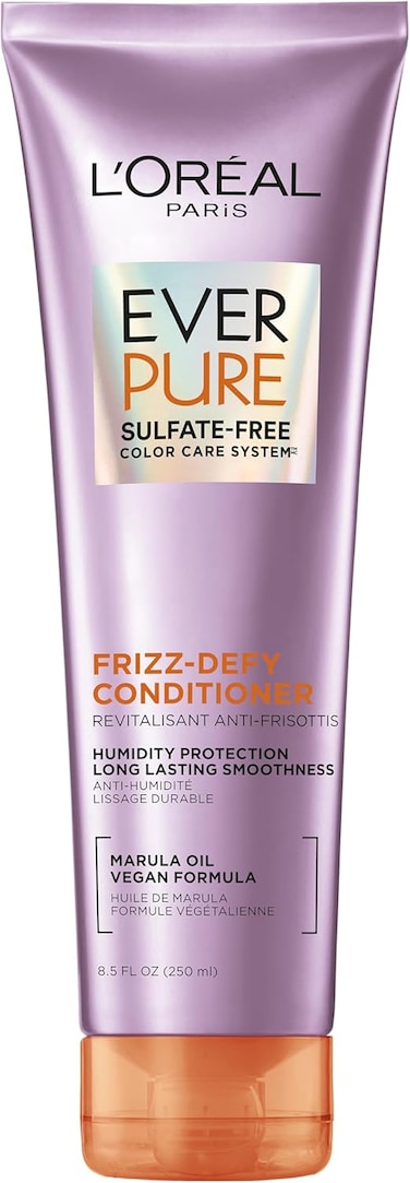 L'Or&eacute;al Paris Sulfate Free Frizz Defy Conditioner, Frizz Control Hair Care With Marula Oil, EverPure, 8.5 Fl Oz (Packaging May Vary)