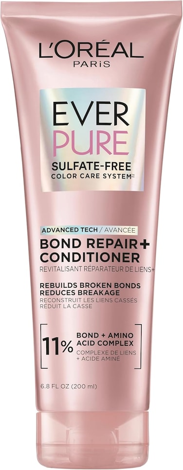 L'Or&eacute;al Paris Bonding Conditioner For Color Treated Hair, Strengthen And Repairs Weak Hair Bonds, Sulfate Free &amp; Vegan Hair Care, EverPure, 6.8 Fl Oz
