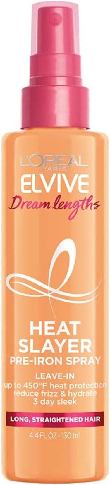 L&rsquo;Or&eacute;al Paris Elvive Dream Lengths Heat Slayer Pre-Iron Spray Leave-In, 4.4 Ounce