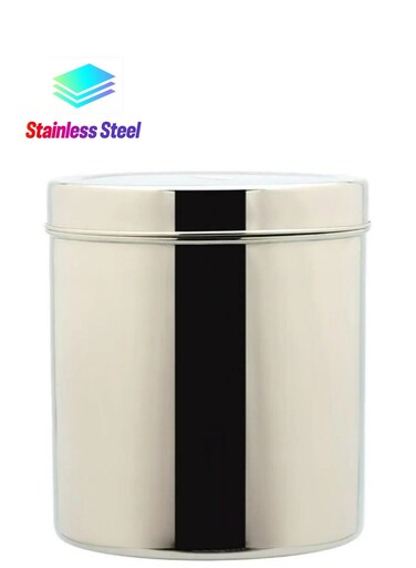 Stainless Steel Dabba 14 Liter Storage Box with Air Tight Lid 26cm W X 30cm H