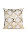 Cushion Covers 18x18 inch for Home Decor Hot Stamping Sofa Cushion Pillow Cover (White and Golden Pattern)