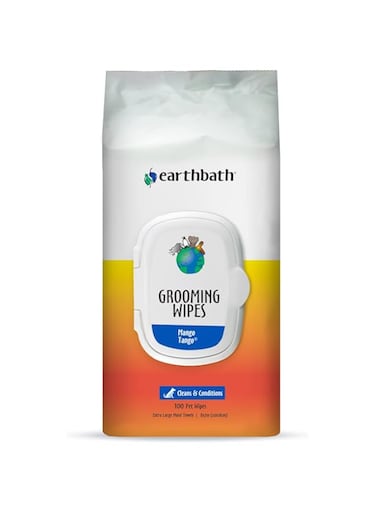 Earthbath Grooming Wipes Mango Tango 100 Pet 8X7In