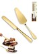 Cake Serving Set, Wedding Cake Knife and Server Set, Cake Cutting Utensils Stainless Steel, Cake Cutter Serrated Cake Knife, Professional Dessert Server for Cake Cheese Pie Pizza
