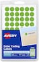 Avery Removable Neon Green Dot Stickers 1/2 Inch, Pack of 840 Round Stickers (5052),Small