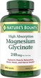 Nature's Bounty Natures Bounty Magnesium Glycinate Large Bottle / 180 Capsules 240 mg