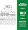 Nature's Bounty Iron 65 Mg.(325 mg Ferrous Sulfate), 100 Tablets