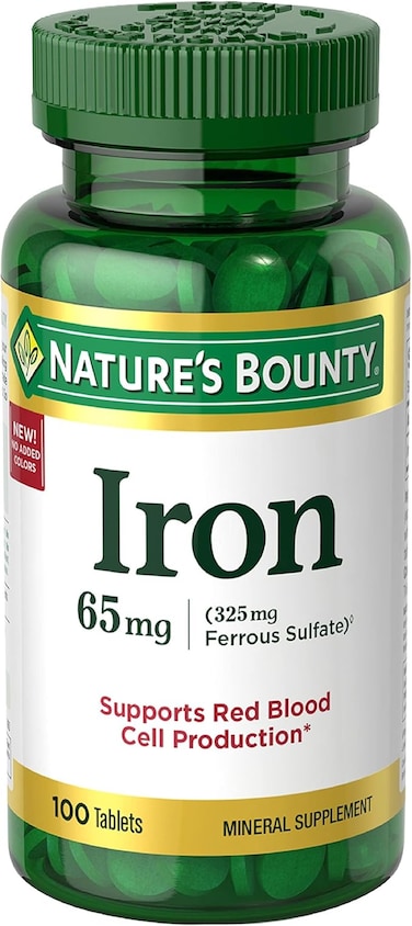Nature's Bounty Iron 65 Mg.(325 mg Ferrous Sulfate), 100 Tablets