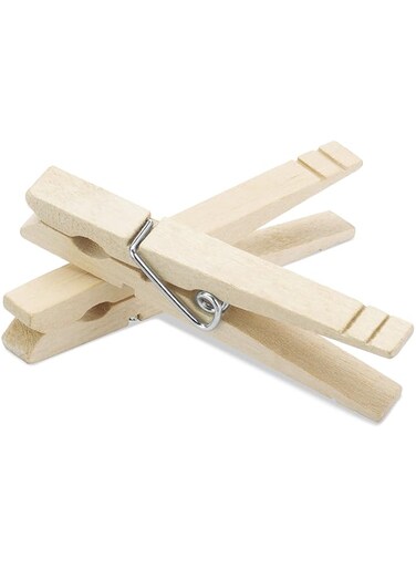 Whitmor Wood Natural Clothespins, S/100