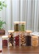 Set of 8 - Borosilicate Square Glass Storage Jar Set. 4Pcs 600ML and 4Pcs 1000ML