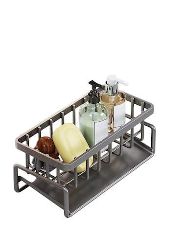 Steel Sink Organizer Rack Grey