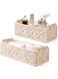 Westhood Macrame Storage Baskets, Boho Decor Shelf Baskets, Handmade Woven Decorative Storage Baskets Set for Countertop Toilet Paper Basket for Toilet Tank Top Bathroom Decor Bedroom, Set of 2