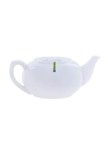 Porcelain Magnesia Tea Pot With Lid White 30cm
