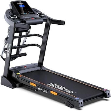 Marshal Fitness MFT-176-4 Foldable Walking Pad Treadmill 3.0HP   Manual 3-Level Incline   Bluetooth Treadmill with Massager, Dumbbells &amp; Twister Disc   Compact Home Workout Machine