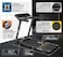 MARSHAL FITNESS High-Performance Motorized Treadmill   4.0 Hp Dc Motor   Bluetooth Speaker 145X45X28Cm Black Grey
