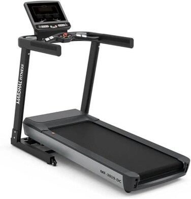 Marshal Fitness Treadmill with 6 HP DC Peak Motor, Wider Running Belt 51cm,140kgs weight Capacity,Auto Icline 15%, Speed 0.5 to 16km with 12 Built In Exercise Programme-MF-3019