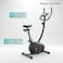 Marshal Fitness Upright Magnetic Exercise Bike &ndash; 8-Level Resistance, LCD Console (Speed, Distance, Time, Calories), Portable Indoor Fitness Cycle for Home Use