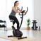 Marshal Fitness Upright Magnetic Exercise Bike &ndash; 8-Level Resistance, LCD Console (Speed, Distance, Time, Calories), Portable Indoor Fitness Cycle for Home Use