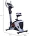 Marshal Fitness Magnetic Upright Exercise Bike with 15 Resistance Levels, Silent Belt Drive, Adjustable Seat, 250 lbs Weight Capacity &amp; LCD Display for Full-Body Exercise Bike For Home