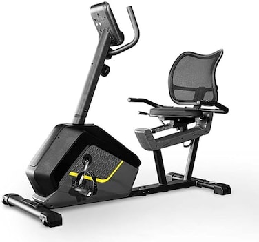Marshal Fitness Recumbent Exercise Bike with Padded Seat, 8-Level Magnetic Resistance, 3kg Flywheel, Quiet Two-Way Belt Drive Home Fitness Cycle