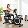 Marshal Fitness Recumbent Exercise Bike with 8-Level Magnetic Resistance, 5kg Internal Flywheel, LCD Monitor, Quiet Home Fitness Cycle (135kg Capacity)